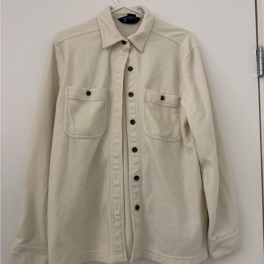 Lands' End Men's Off-White Shirt Jacket